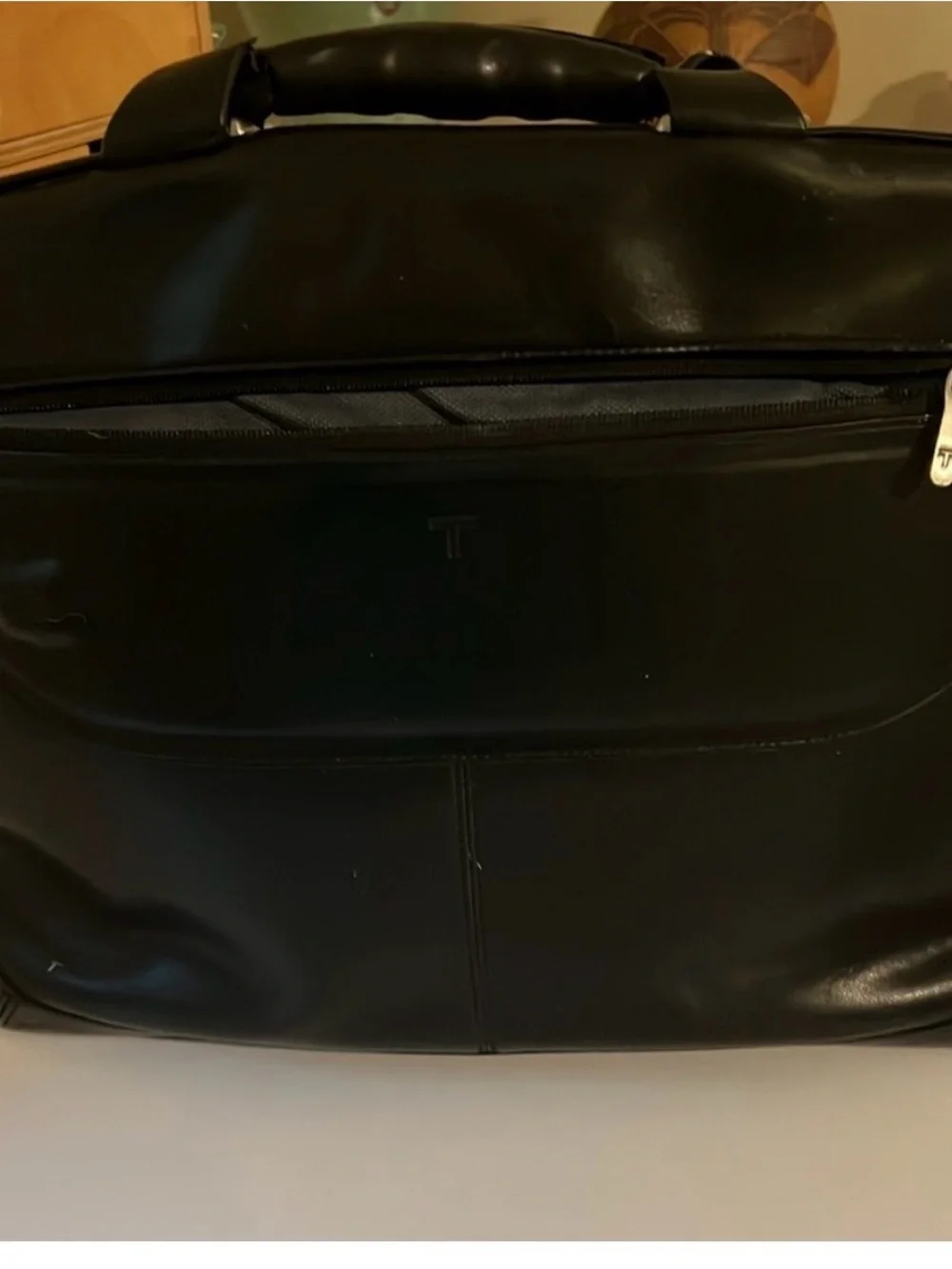 Tumi Black Leather Briefcase Messenger Bag AMAZING!! Bag